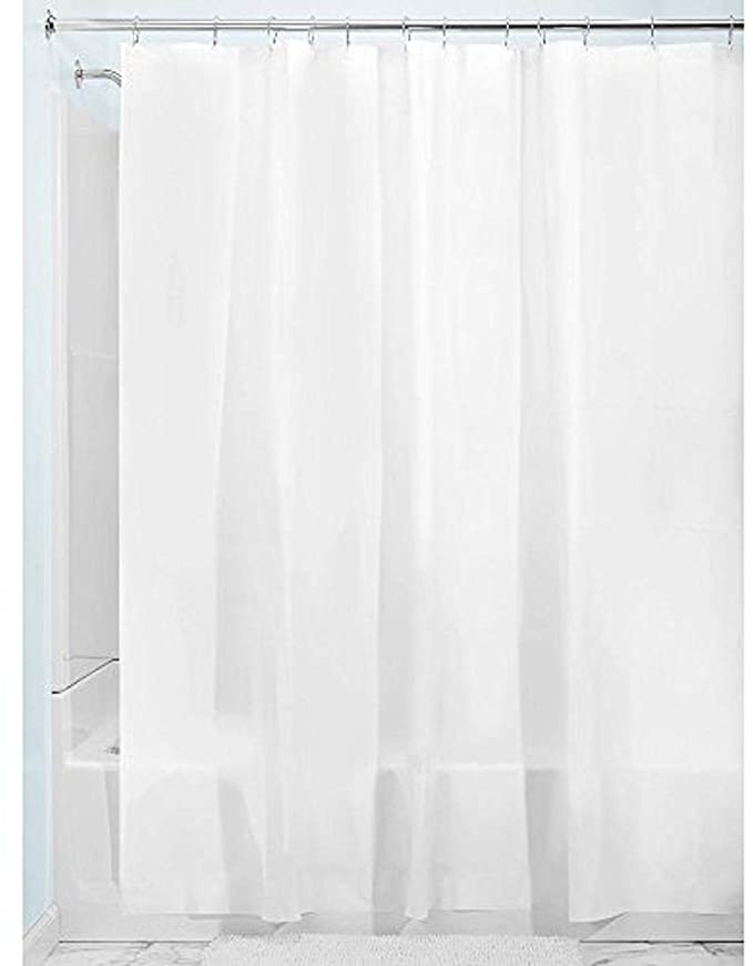 InterDesign Mildew-Free PEVA 3 Gauge Shower Liner, White, 72 Inch x 72 inch