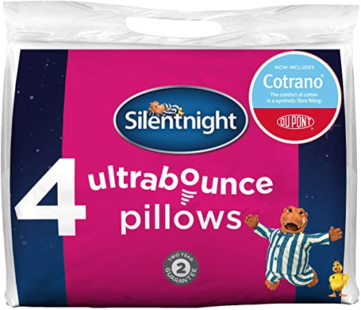 Silentnight Ultrabounce Pillow Pack of 4 Deluxe with Dupont