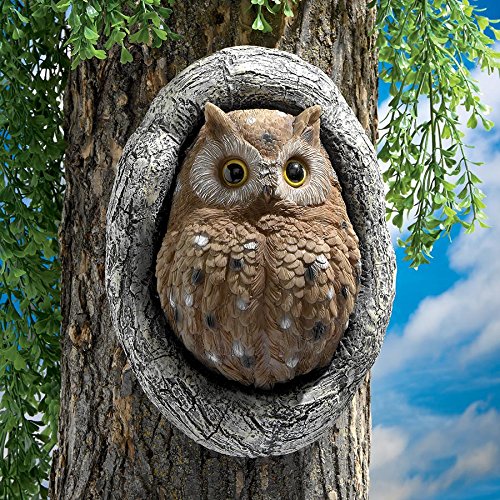 Design Toscano Knothole Owl Tree Sculpture