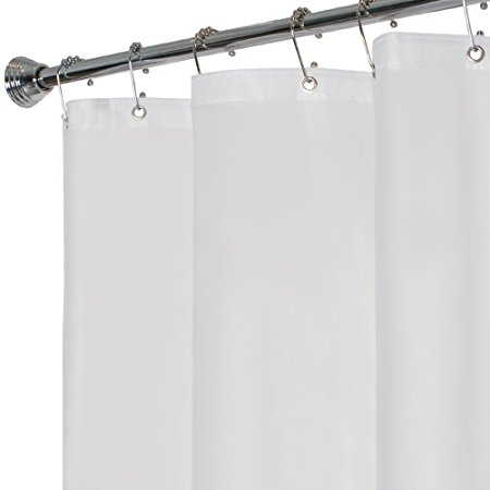 Garden Home Mildew-Resistant Heavy Duty Shower Curtain, 2 lb., Frosty