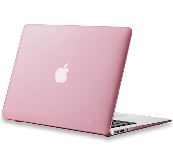 Kuzy MacBook Air 13 inch Case A1466 A1369 Soft Touch Cover for Older Version 2017, 2016, 2015 Hard Shell - Pink
