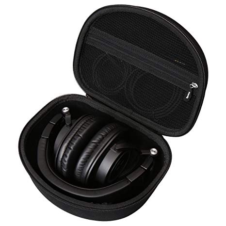 Hard Carry Travel Bag Case Compatible with Audio-Technica ATH-M50x Professional Monitor Headphones ATH-M50xMG ATH-M40x ATH-M30x ATH-M70x by Aproca (Black)