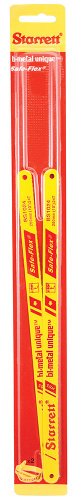 Starrett KBS1024-2 Bi-Metal Unique High Speed Steel Safe-Flex Hacksaw Frame Blade, 0.025" Thick, 24 TPI, 10" Length x 1/2" Width (Pack of 2)