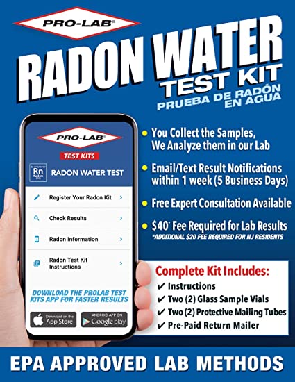 Pro-Lab RW103 Radon In Water Do It Yourself Test Kit