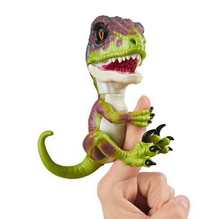 Untamed Raptor by Fingerlings - Stealth (Green) - Interactive Collectible Baby Dinosaur - By WowWee