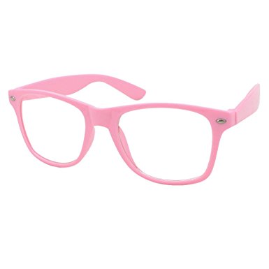 Fashion Lovely Unisex Clear Lens Nerd Geek Glasses