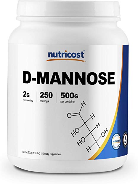 Nutricost D-Mannose Powder 500 Grams (250 Servings) - Non-GMO and Gluten Free