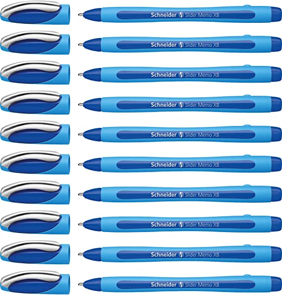 Schneider Slider Memo XB Ballpoint Pen (Box of 10) (Blue)