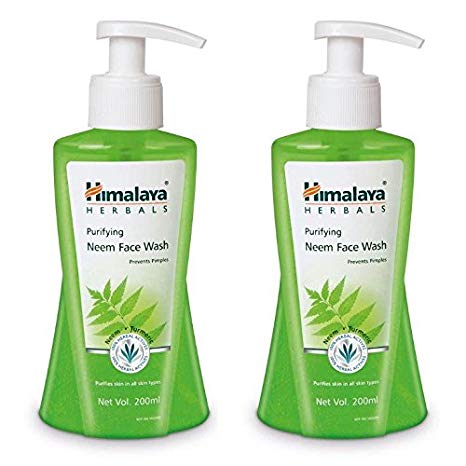 Himalaya Herbals Purifying Neem Face Wash, 200ml (Pack of 2)