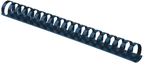 Fellowes Plastic Comb Binding Spines, 3/4 Inch Diameter, Navy, 150 Sheets, 100 Pack (52392)