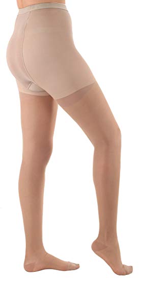 Sheer Compression Firm Support Pantyhose 20-30mmHg - Nude, XL - Absolute Support Model A207 - Made in USA