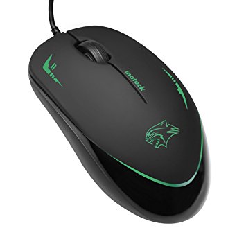 Inateck 1000 DPI Business Wired USB Optical Mouse with LED Breathing Light for Laptop and Computer- Black