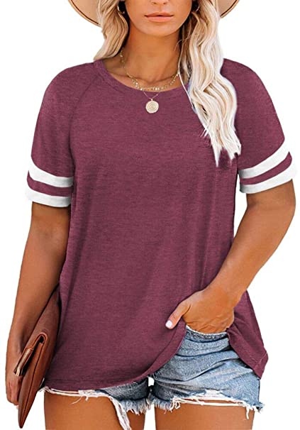 DOLNINE Plus Size Sweatshirts for Women Long Sleeve Oversized Tunic Tops