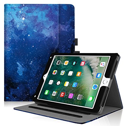 Famavala Folio Stand Case Cover With Pocket For 9.7 Apple iPad 2017 / iPad Air 2 / iPad Air Tablet; Case Supports [Multi-Angle Viewing][Corner Protection][Auto Wake / Sleep] (BlueSky)