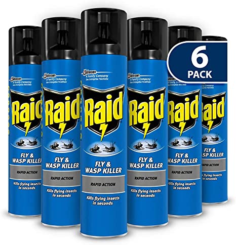 Raid Rapid Action Fly & Wasp Killer 300ml, Pack of 6