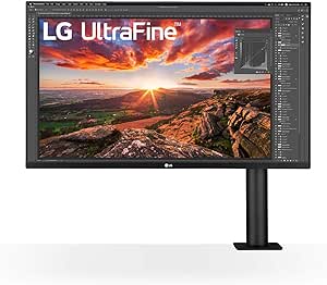 LG Electronics LG ERGO UltraFine 32UN880P-B Ecran PC 4K 32' - dalle IPS résolution 3840x2160, 5ms 60Hz, HDR 10, DCI-P3 95%, pied ergonomique réglable, USB-C (60W), haut-parleurs