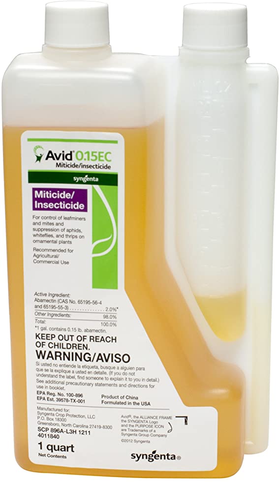 Syngenta A8612A Avid 0.15EC Miticide/Insecticide, Clear