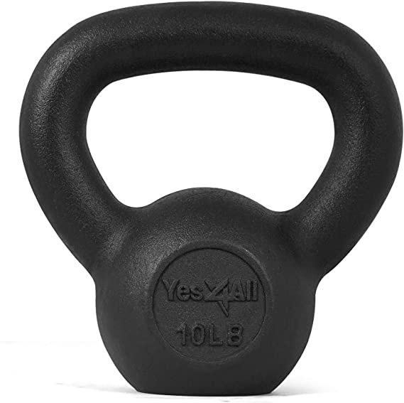 Yes4All Solid Cast Iron Kettlebell Weights – Great for Full Body Workout and Strength Training