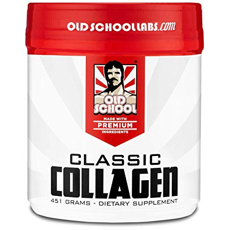 Old School Labs Classic Collagen - Hydrolyzed Collagen Peptides - Hormone-Free, Antibiotic-Free, Pasture-Raised - Used by More Mr. Olympias and Physique Legends Than Any Other Brand - 451 g
