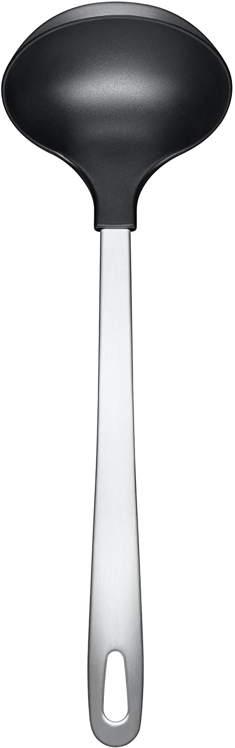 Silit Suppenkelle 31 cm, Saucen-/ Schöpflöffel mit Kunststoff-Laffe, Edelstahl, hitzebeständig, ideal für beschichtete Töpfe
