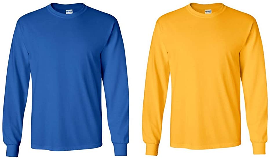 Gildan Men's Ultra Cotton Long Sleeve T-Shirt, Style G2400, 2-Pack