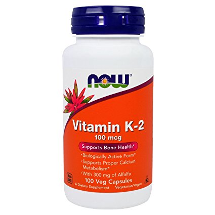 NOW Vitamin K-2 100 mcg,100 Veg Capsules