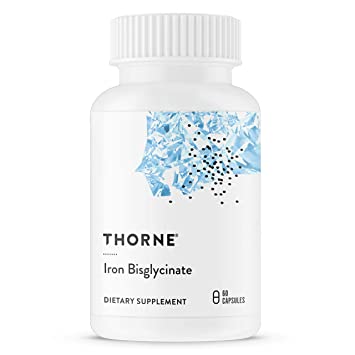 Thorne Research, Iron Bisglycinate, 60 Vegetarian Capsules THR-00345