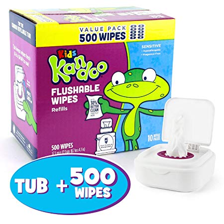 Kandoo Flushable Wipes 10X Refill   Tub - Sensitive