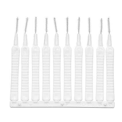 DeoDap Shower Head Cleaning Tools, Shower Nozzle Cleaning Brush, Shower Hole Gaps Bore Cleaner - Keyboard, Mobile, Speakers Brush - Pack of 10 (White)