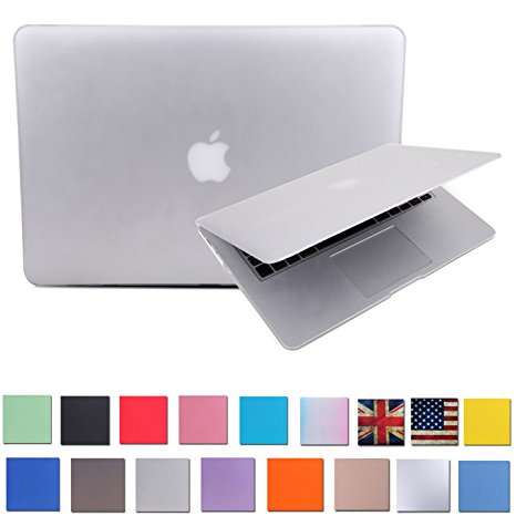 HDE Matte Hard Shell Clip Snap-on Case for MacBook Pro 13" with Retina Display - Fits Model A1425 / A1502 (Clear)