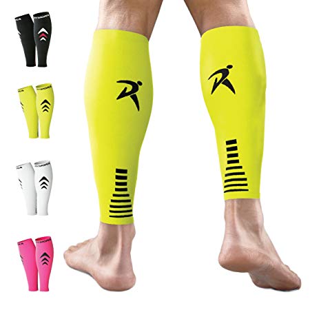 Rymora Calf Compression Sleeves (Graduated Compression, Ergonomic fit for Men and Women) (Ideal for Sports, Work, Flight, Pregnancy)