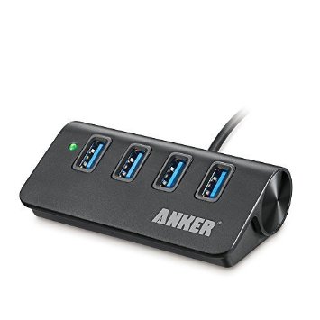 Anker AK-A7507011 USB 3.0 4-Port Compact Aluminum Hub with 2-Foot USB 3.0 Cable