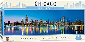 MasterPieces Cityscape Panoramics 1000 Puzzles Collection - Chicago Panoramic 1000 Piece Jigsaw Puzzle