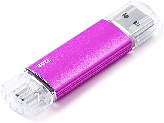 Micro USB Flash Drive 32GB OTG Memory Stick for Android Smart Phone, VANSUNY USB Photo Stick Thumb Drive PenDrive for Tablets/Mac/Android Device, Jump Drive Pen Drive for PC (32G, Pink)