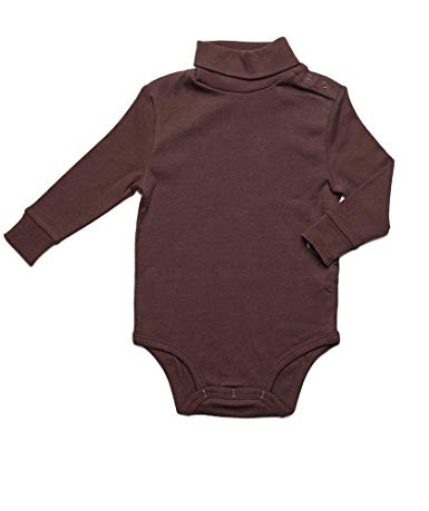 DinoDee Turtleneck Bodysuit 100% Cotton Baby Underwear (6 Months-2 Toddler) Variety of Colors