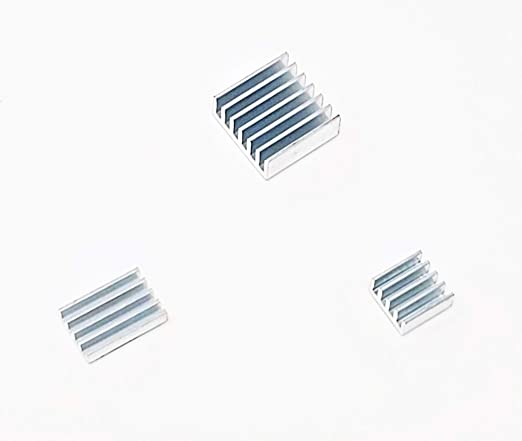 MICRO CONNECTORS, Inc. Aluminum Heat Sink Kit for Raspberry Pi (RAS-HS-A)