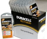 Duracell Hearing Aid Batteries Size 13 Pack 60 Batteries