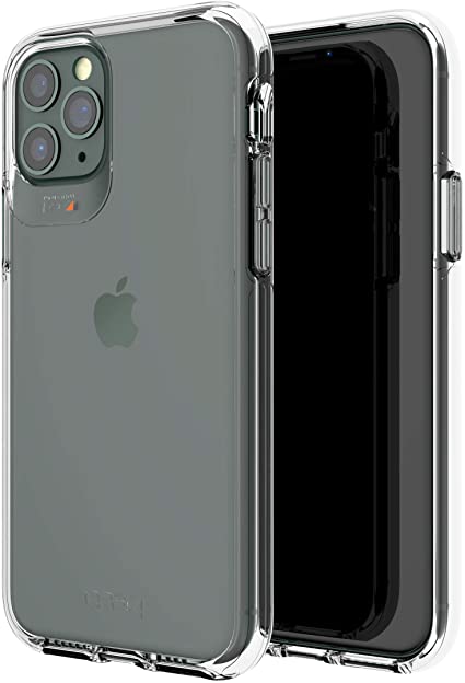 Gear4 Crystal Palace Compatible with iPhone 11 Pro Case, Advanced Impact Protection with Integrated D3O Technology, Anti-Yellowing, Phone Cover – Transparent, Crystal Clear (36577)