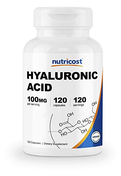 Nutricost Hyaluronic Acid Capsules 100mg,120 Veggie Capsules - Gluten Free, Non-GMO