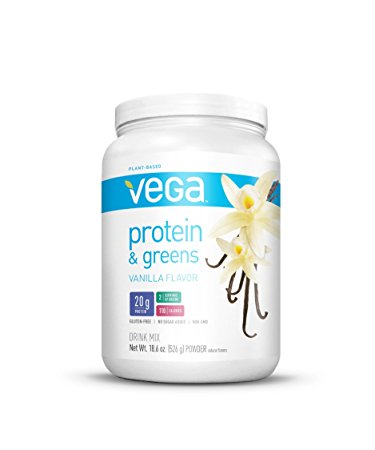 Vega Protein & Greens, Vanilla, 1.16 lb (18 Servings)