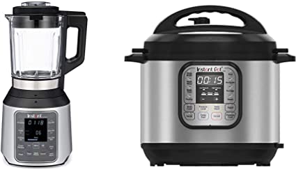 Instant Pot Ace Nova Cooking Blender & Duo 7-in-1 Electric Pressure Cooker, Slow Cooker, Rice Cooker, Steamer, Sauté, Yogurt Maker, Warmer & Sterilizer, 8 Quart, Stainless Steel/Black