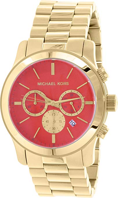 Michael Kors Orange Dial SS Quartz Chronograph Ladies Watch MK5930