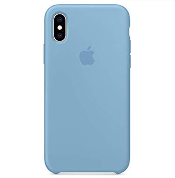 Bigmike Compatible for iPhone Xs Case, Liquid Silicone Gel Rubber Shockproof Case Soft Microfiber Cloth Lining Cushion Compatible with iPhone Xs (5.8") (Cornflower)