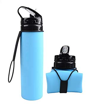 Alpha Collapsible Water Bottle, 20 Oz, (590 ml) BPA Free, Leak Proof, Compact
