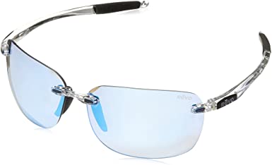 Revo Sunglasses Descend XL: Polarized Lens Filters UV, Large Rimless Rectangle Frame