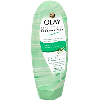 OLAY Moisture Ribbons Plus Body Wash, Shea   Rosemary Mint 18 oz ( Pack of 3)