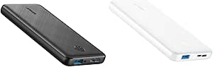 Anker Power Bank(PowerCore 10K),Compact Travel-Ready 10,000mAh Battery Pack with PowerIQ Charging Technology,5V/3A High-Speed Charging for iPhone,iPad,and More (USB-C Input and Output（Black White)