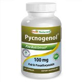 Pycnogenol 100 mg 60 Capsules by Best Naturals - French Maritime Pine Bark Extract - Manufactured in a USA Based GMP Certified Facility and Third Party Tested for Purity Guaranteed