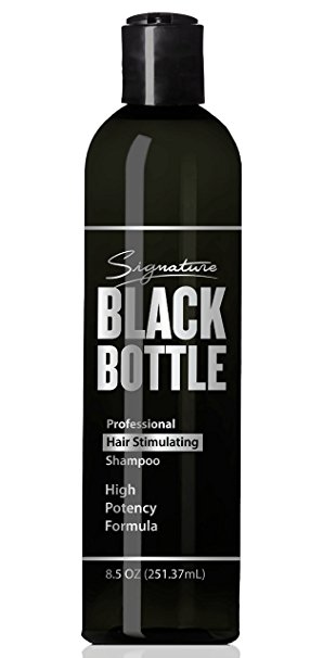 Black Bottle Mens Ketoconazole Shampoo - Anti Hair Loss Shampoo For Men -Promotes Hair Growth in Men - DHT Blocker Saw Palmetto Hair Loss Help - (Caffeine & Biotin   ) - 8.5oz (3) 8.5 oz. Bottles