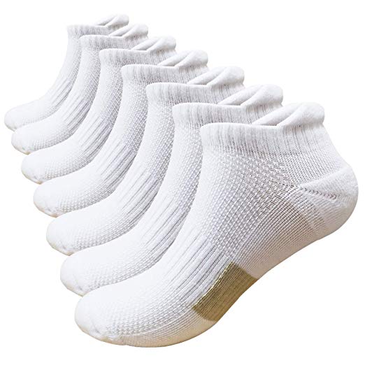 Copper Compression Ankle Running Socks Men Women 3/7 Pack, Performance Cozy Low Cut Cushion Athletic socks Arch Support